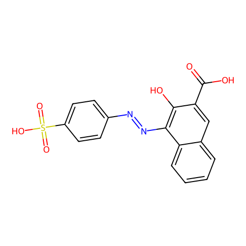 3-Oxo-4-[(4-sulfophenyl)hydrazinylidene]naphthalene-2-carboxylic acid structure