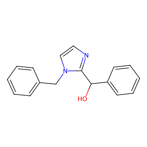 (1-benzyl-1H-imidazol-2-yl)(phenyl)methanol structure