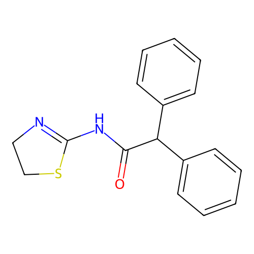 N-(4,5-dihydro-1,3-thiazol-2-yl)-2,2-diphenylacetamide structure