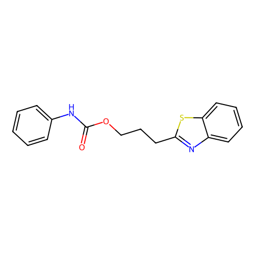 Phenyl-carbamic acid 3-benzothiazol-2-yl-propyl ester structure