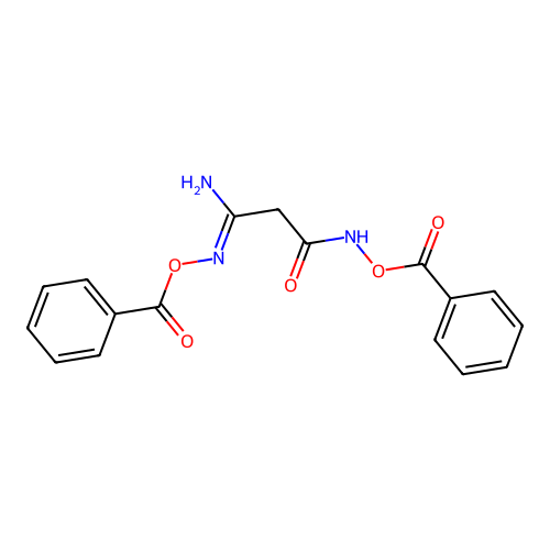 [(3-Amino-3-benzoyloxyiminopropanoyl)amino] benzoate structure
