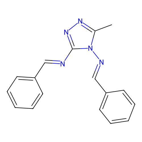 N-[4-(benzylideneamino)-5-methyl-1,2,4-triazol-3-yl]-1-phenylmethanimine structure
