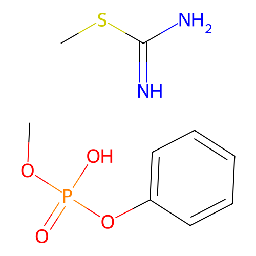 Methyl carbamimidothioate;methyl phenyl hydrogen phosphate structure