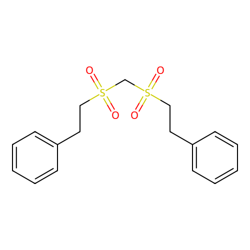 2-(Phenethylsulfonylmethylsulfonyl)ethylbenzene structure