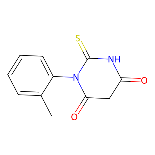 1-(2-methylphenyl)-2-sulfanylidene-1,3-diazinane-4,6-dione structure