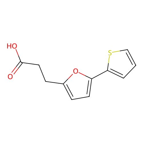 3-(5-Thiophen-2-yl-furan-2-yl)-propionic acid structure