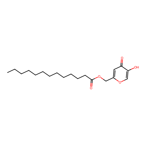 (5-Hydroxy-4-oxo-4h-pyran-2-yl)methyl tridecanoate structure
