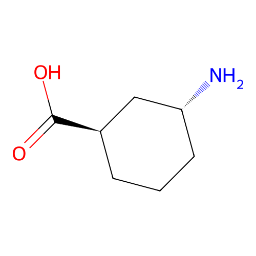 rac-(1R,3R)-3-aminocyclohexane-1-carboxylic acid structure
