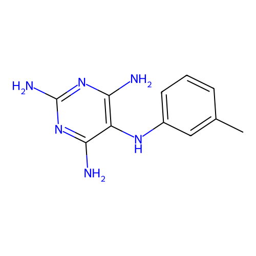 Pyrimidine,4,6-triamino-5-m-toluidino- structure