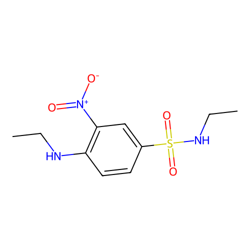 N-Ethyl-4-ethylamino-3-nitrobenzenesulfonamide structure