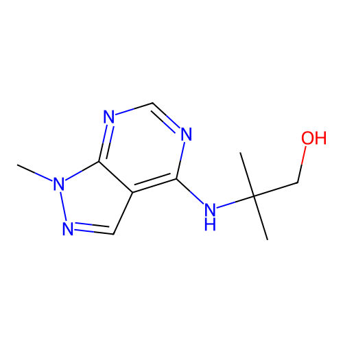 2-Methyl-2-[(1-methylpyrazolo[4,5-e]pyrimidin-4-yl)amino]propan-1-ol structure