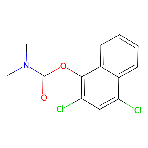 2,4-Dichloro-1-naphthyl dimethylcarbamate structure