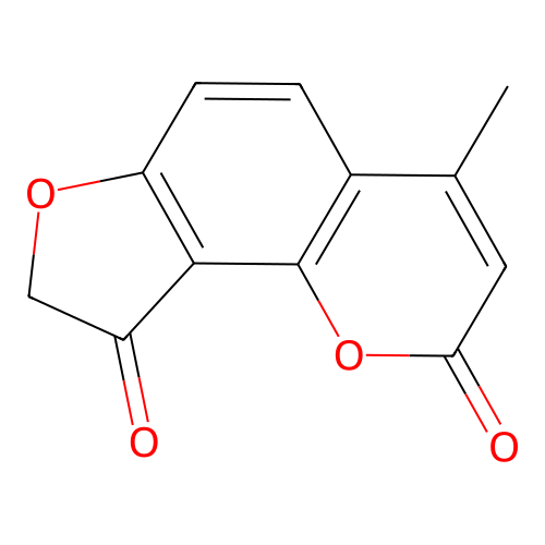 4-Methyl-2H-furo[2,3-H]chromene-2,9(8H)-dione structure