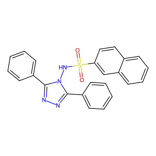 N-(3,5-diphenyl-4H-1,2,4-triazol-4-yl)naphthalene-2-sulfonamide structure