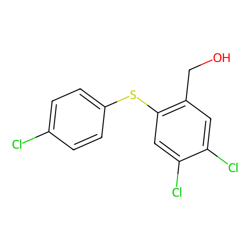 {4,5-Dichloro-2-[(4-chlorophenyl)sulfanyl]phenyl}methanol structure