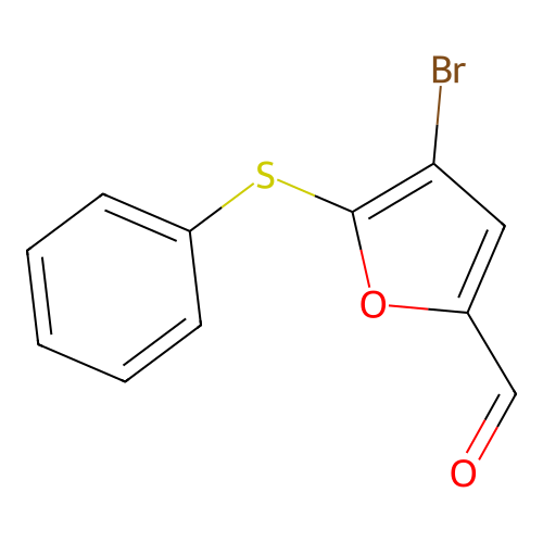 4-Bromo-5-phenylsulfanylfuran-2-carbaldehyde structure