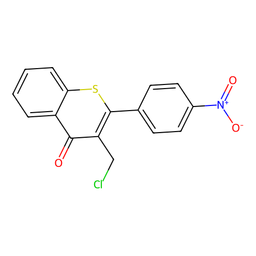 3-(Chloromethyl)-2-(4-nitrophenyl)-4H-1-benzothiopyran-4-one structure
