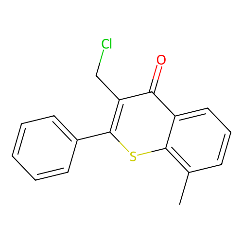 3-(Chloromethyl)-8-methyl-2-phenyl-4H-1-benzothiopyran-4-one structure