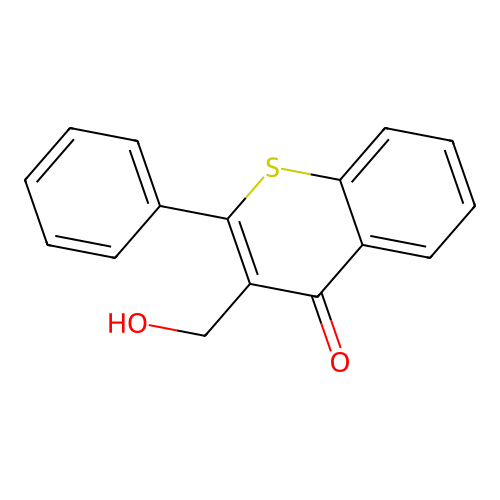 3-(Hydroxymethyl)-2-phenyl-4H-1-benzothiopyran-4-one structure