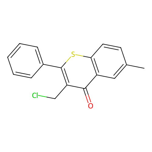 3-(Chloromethyl)-6-methyl-2-phenyl-4H-1-benzothiopyran-4-one structure