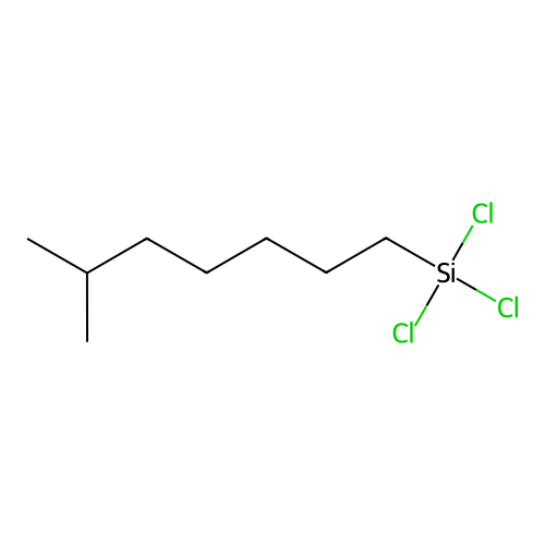Trichloro(6-methylheptyl)silane structure