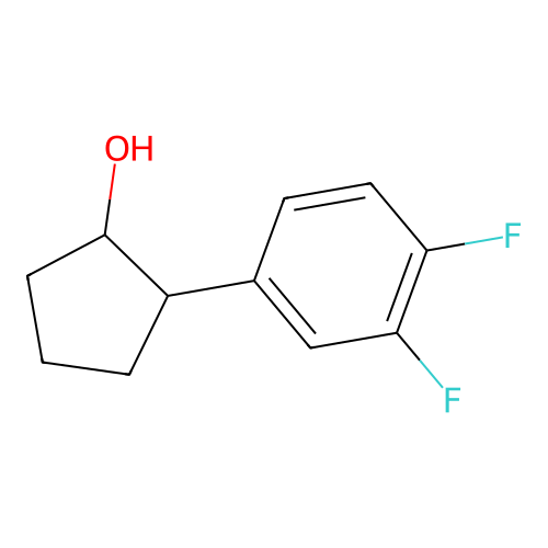 trans-2-(3,4-Difluorophenyl)cyclopentanol structure
