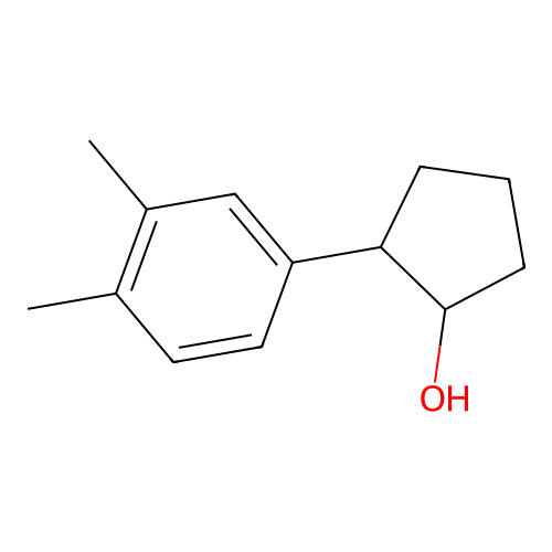 trans-2-(3,4-Dimethylphenyl)cyclopentanol structure