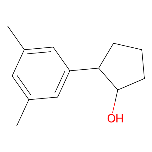 trans-2-(3,5-Dimethylphenyl)cyclopentanol structure