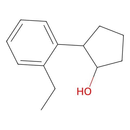 trans-2-(2-Ethylphenyl)cyclopentanol structure
