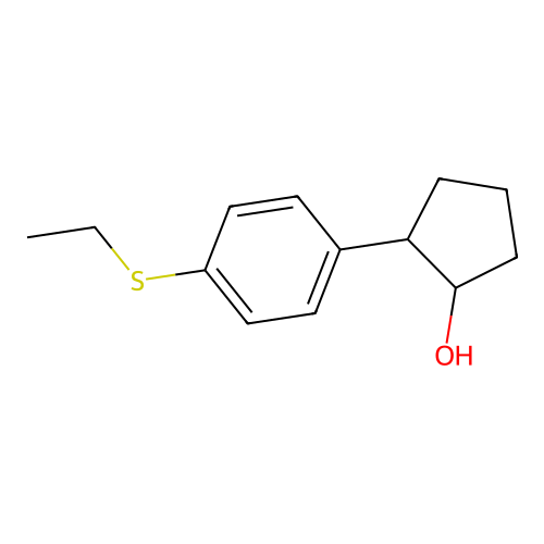 trans-2-(4-Ethylthiophenyl)cyclopentanol structure