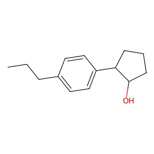 trans-2-(4-n-Propylphenyl)cyclopentanol structure