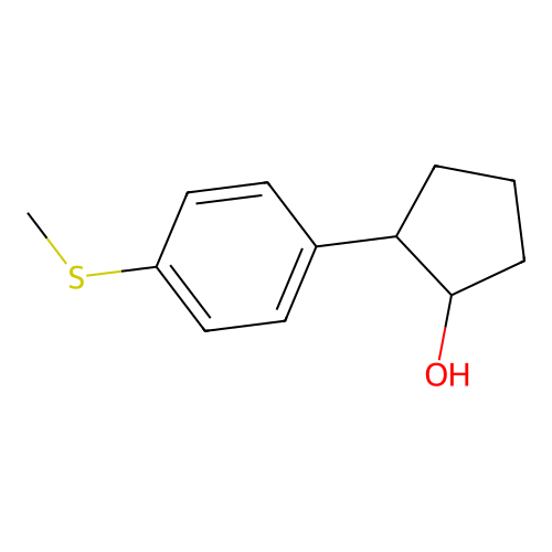 trans-2-(4-(Methylthio)phenyl)cyclopentanol structure