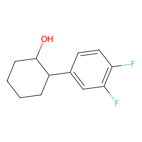 trans-2-(3,4-Difluorophenyl)cyclohexanol structure