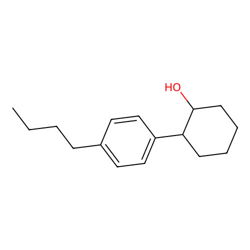 trans-2-(4-n-Butylphenyl)cyclohexanol structure