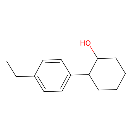 trans-2-(4-Ethylphenyl)cyclohexanol structure