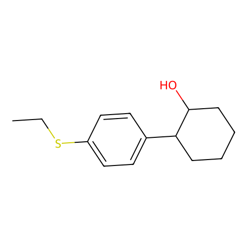 trans-2-(4-(Ethylthio)phenyl)cyclohexanol structure