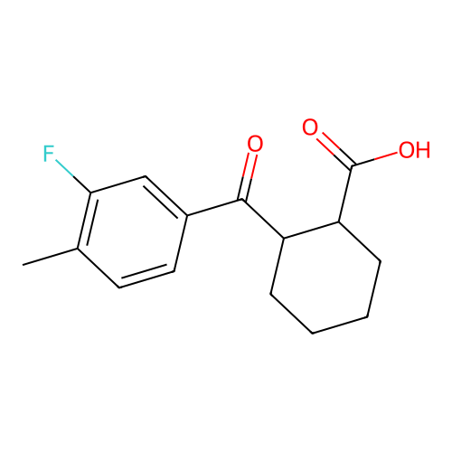 2-(3-Fluoro-4-methylbenzoyl)cyclohexanecarboxylic acid structure