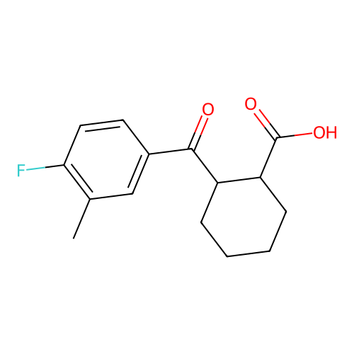 2-(4-Fluoro-3-methylbenzoyl)cyclohexanecarboxylic acid structure