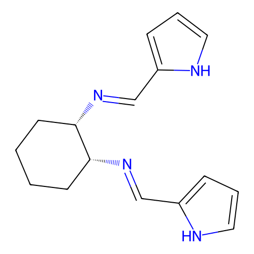 (1R,2S)-1-N,2-N-bis[(E)-pyrrol-2-ylidenemethyl]cyclohexane-1 structure