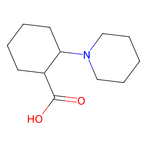 2-(1-Piperidinyl)cyclohexanecarboxylic acid structure