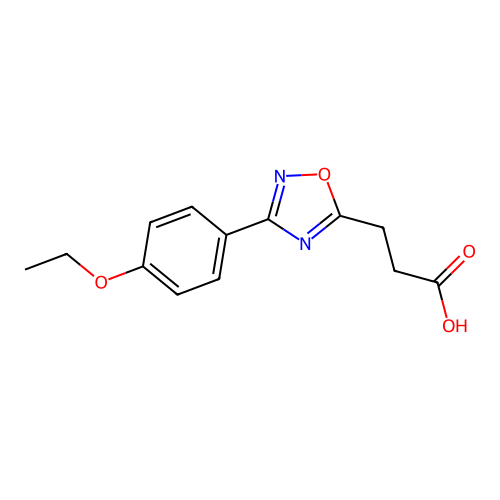 3-[3-(4-Ethoxyphenyl)-1,2,4-oxadiazol-5-yl]propanoic acid structure