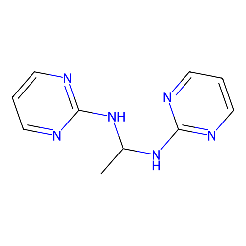 N1,N'1-二(嘧啶-2-基)乙烷-1,1-二胺 structure