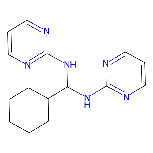 1-环己基-N,N'-二(嘧啶-2-基)甲二胺 structure