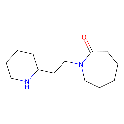 Hexahydro-1-[2-(2-piperidinyl)ethyl]-2H-azepin-2-one structure