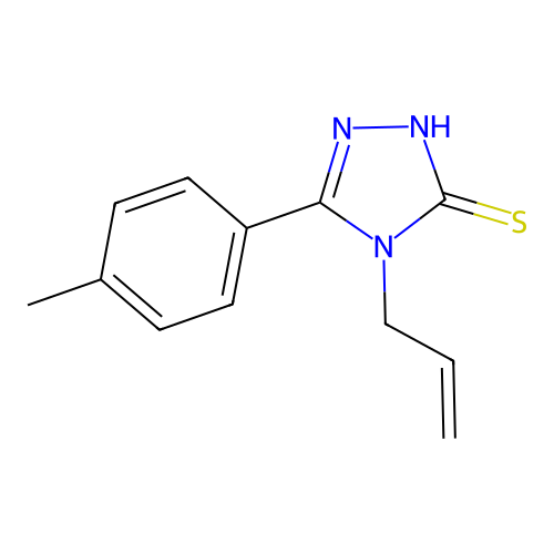 4-allyl-5-(4-methylphenyl)-4H-1,2,4-triazole-3-thiol structure