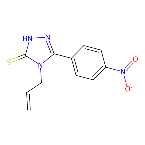 5-(4-nitrophenyl)-4-(prop-2-en-1-yl)-4H-1,2,4-triazole-3-thiol structure