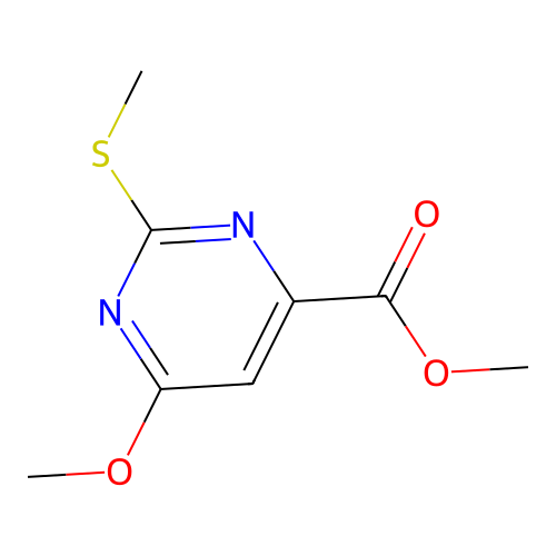 Methyl 6-methoxy-2-(methylsulfanyl)pyrimidine-4-carboxylate structure