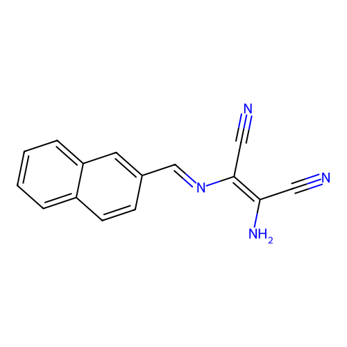 2-Amino-3-{[(naphthalen-2-yl)methylidene]amino}but-2-enedinitrile structure