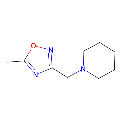 1,2,4-Oxadiazole, 5-methyl-3-(1-piperidylmethyl)- structure