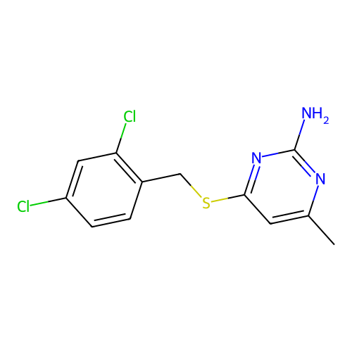 4-{[(2,4-Dichlorophenyl)methyl]sulfanyl}-6-methylpyrimidin-2-amine structure